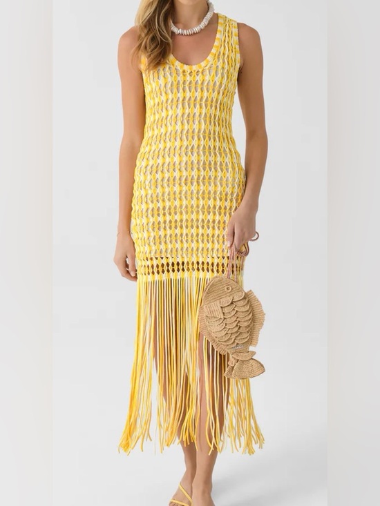 Jonathan Simkhai Dresses & Skirts - Jonathan Simkhai Sonia Fringe Knit Dress NEW NWT